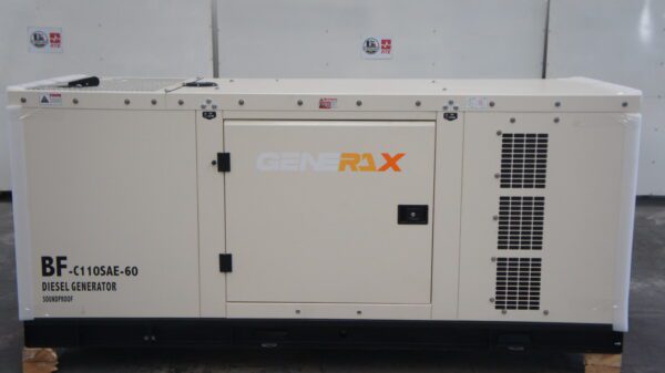 Generador Eléctrico 100 KW Diesel Marca GENERAX 220 V Con Caseta Nuevo
