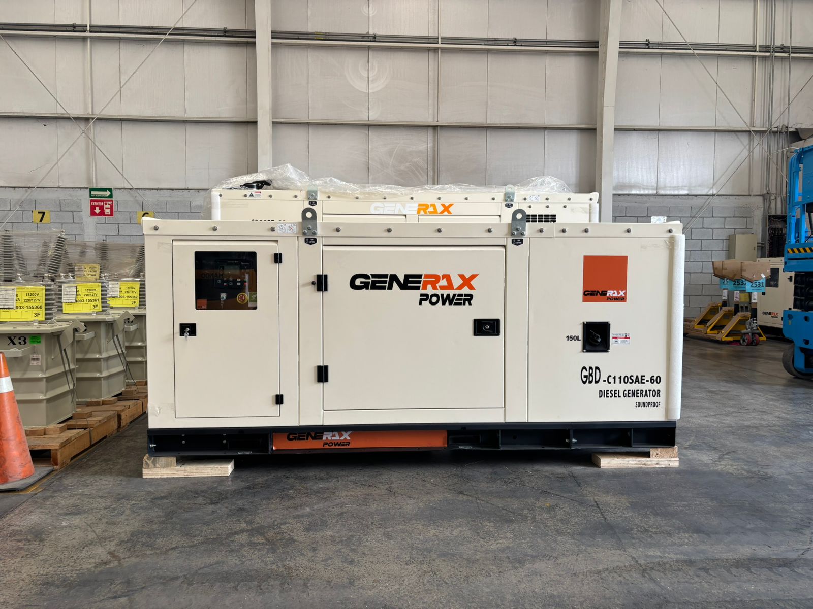 Generador Eléctrico 100 KW Diesel Marca GENERAX 220 V Con Caseta Nuevo